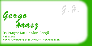 gergo haasz business card