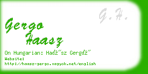 gergo haasz business card